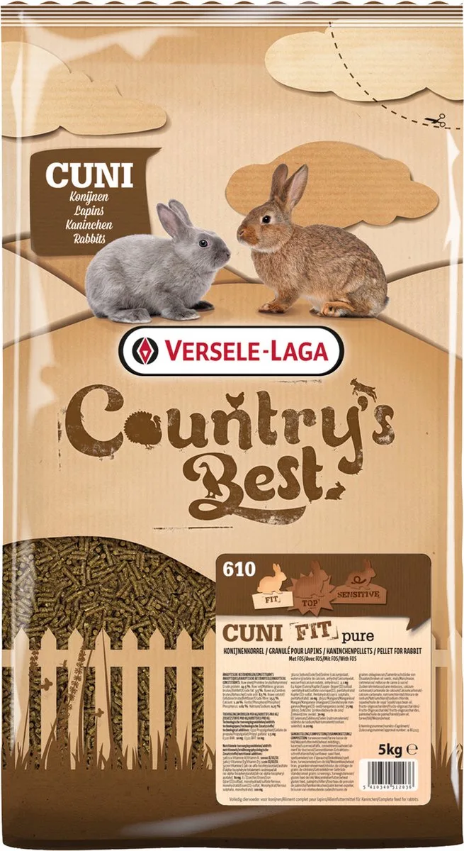 Cuni Fit Pure - Konijnenkorrel - Konijnenvoer - 5 kg de Versele-Laga – photo produit