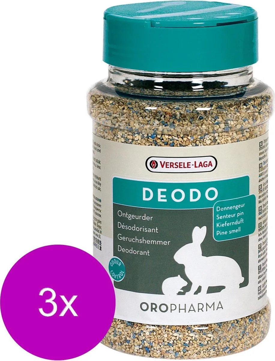 Deodo Knaagdier Pine - Geurverwijderaar - 3 x 230 g Dennengeur von Versele-Laga – Produktfoto