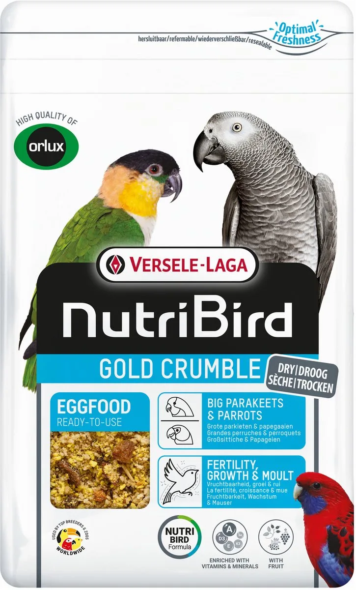 Gold Crumble Grote Parkieten En Papegaaien - Vogelvoer - 800 g de Versele-Laga – photo produit