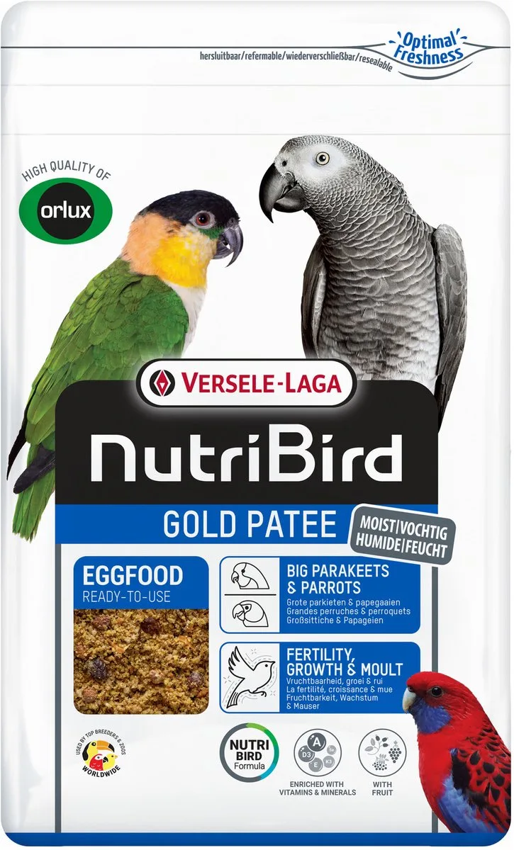 Gold Patee Grote Parkieten En Papegaaien - Vogelvoer - 10 kg de Versele-Laga – photo produit