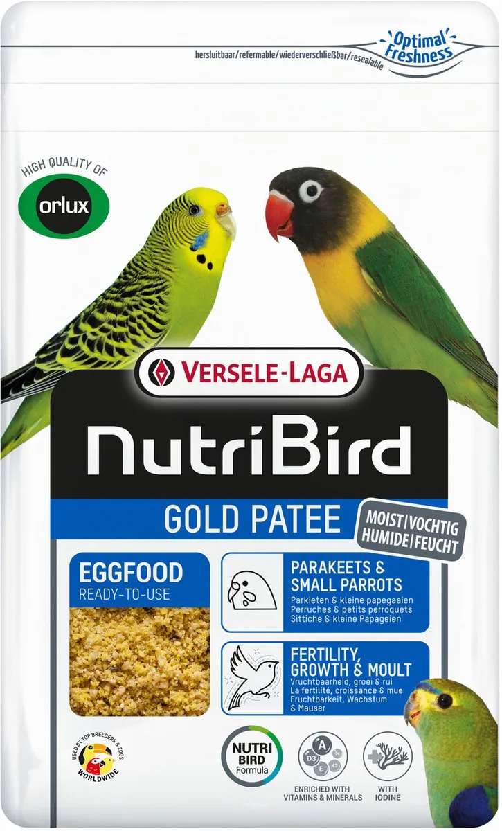 Gold Patee Parkieten En Kleine Papegaaien - Vogelvoer - 1 kg de Versele-Laga – photo produit