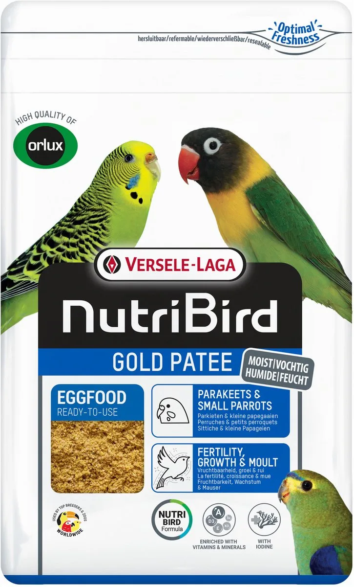 Gold Patee Parkieten En Kleine Papegaaien - Vogelvoer - 10 kg de Versele-Laga – photo produit