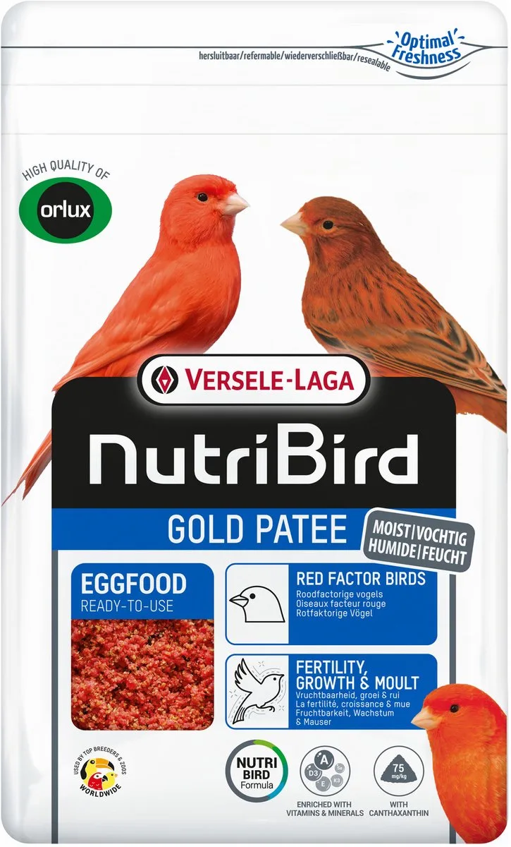 Gold Patee Roodfactorige Vogels - Vogelvoer - 1 kg Roodfactor by Versele-Laga – product photo