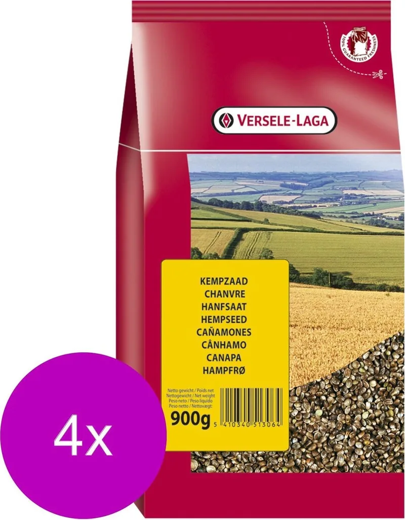 Hennep-Kempzaad - Vogelvoer - 4 x 900 g de Versele-Laga – photo produit