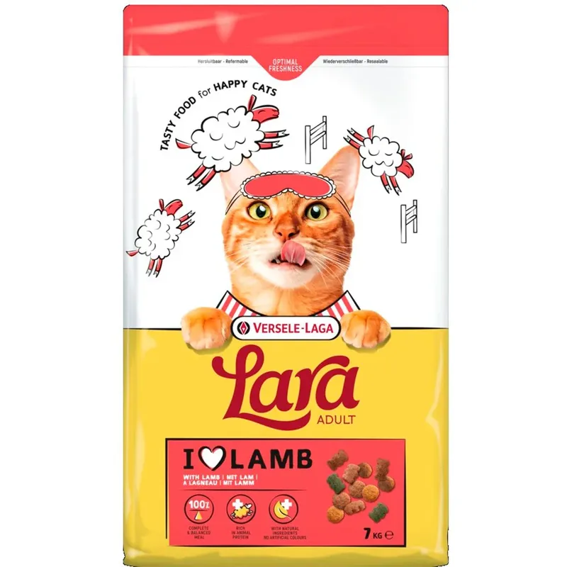 Lara Adult Lam Kattenvoer 7 Kg de Versele-Laga – photo produit