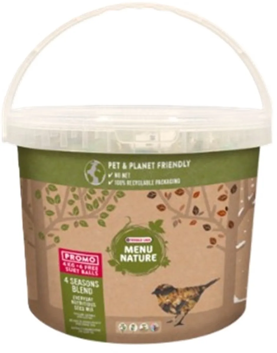 Menu Nature 4 seasons blend 4kg + 6 gratis Suet Balls van Versele-Laga – productfoto