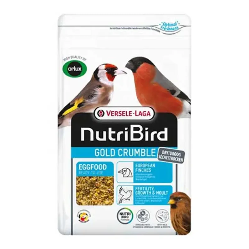 Nutribird Gold Crumble Vogelvoer 800g von Versele-Laga – Produktfoto