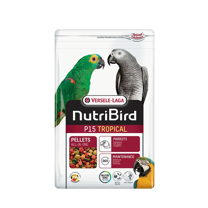Nutribird P15 Tropical Papegaaienvoer 3kg de Versele-Laga – photo produit