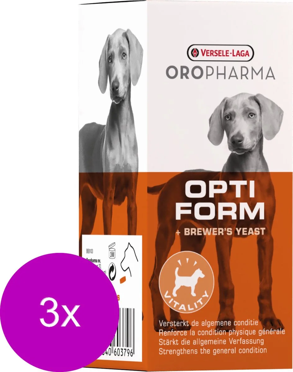 Opti Form Hond - Voedingssupplement - Gewrichten - Spieren - 3 x 100 tab by Versele-Laga – product photo