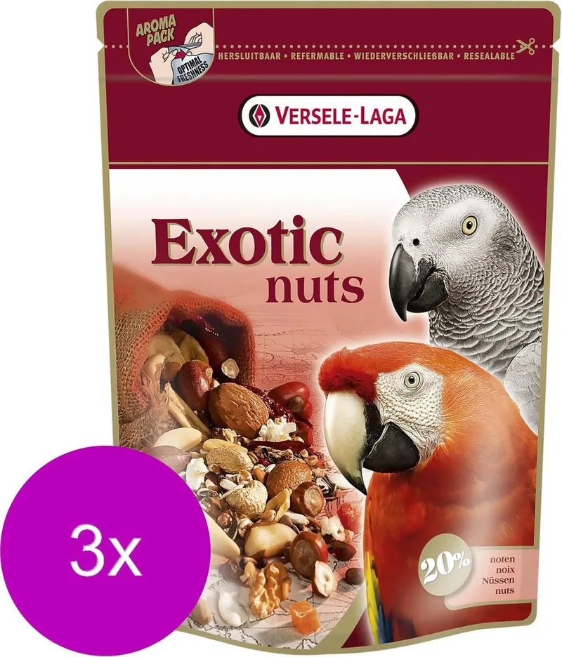 Prestige Premium Exotic Nuts Papegaai - Vogelvoer - 3 x 750 g de Versele-Laga – photo produit