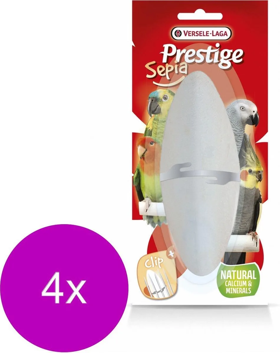 Sepia Mineral Met Clip - Vogelsupplement - 4 x 16 cm by Versele-Laga – product photo