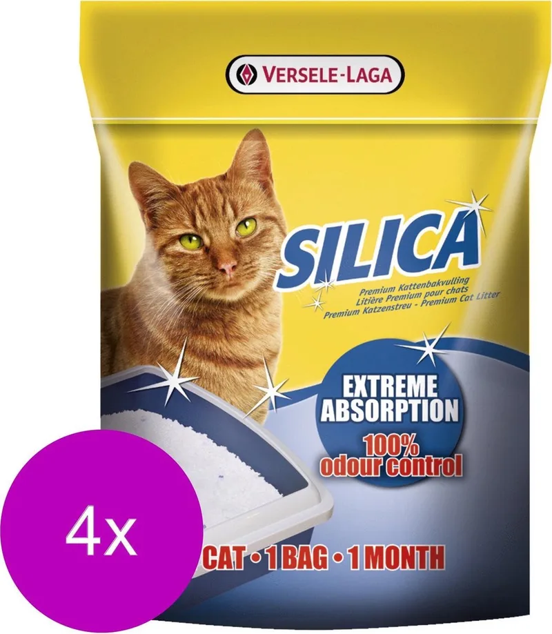 Silica Silicagel - Kattenbakvulling - 4 x 5 l de Versele-Laga – photo produit