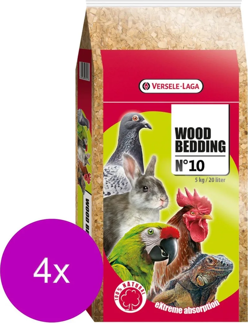 Wood Bedding Beukenhout 10 mm Gebroken - Bodembedekking - 4 x 5 kg von Versele-Laga – Produktfoto