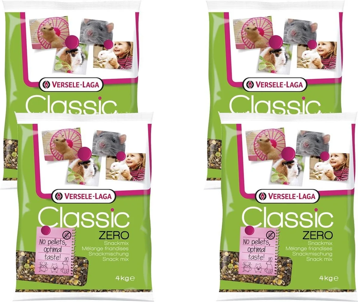 Zero Knaagdierenvoer - Knaagdierenvoer - 4 x 4 kg Standaard van Versele-Laga – productfoto