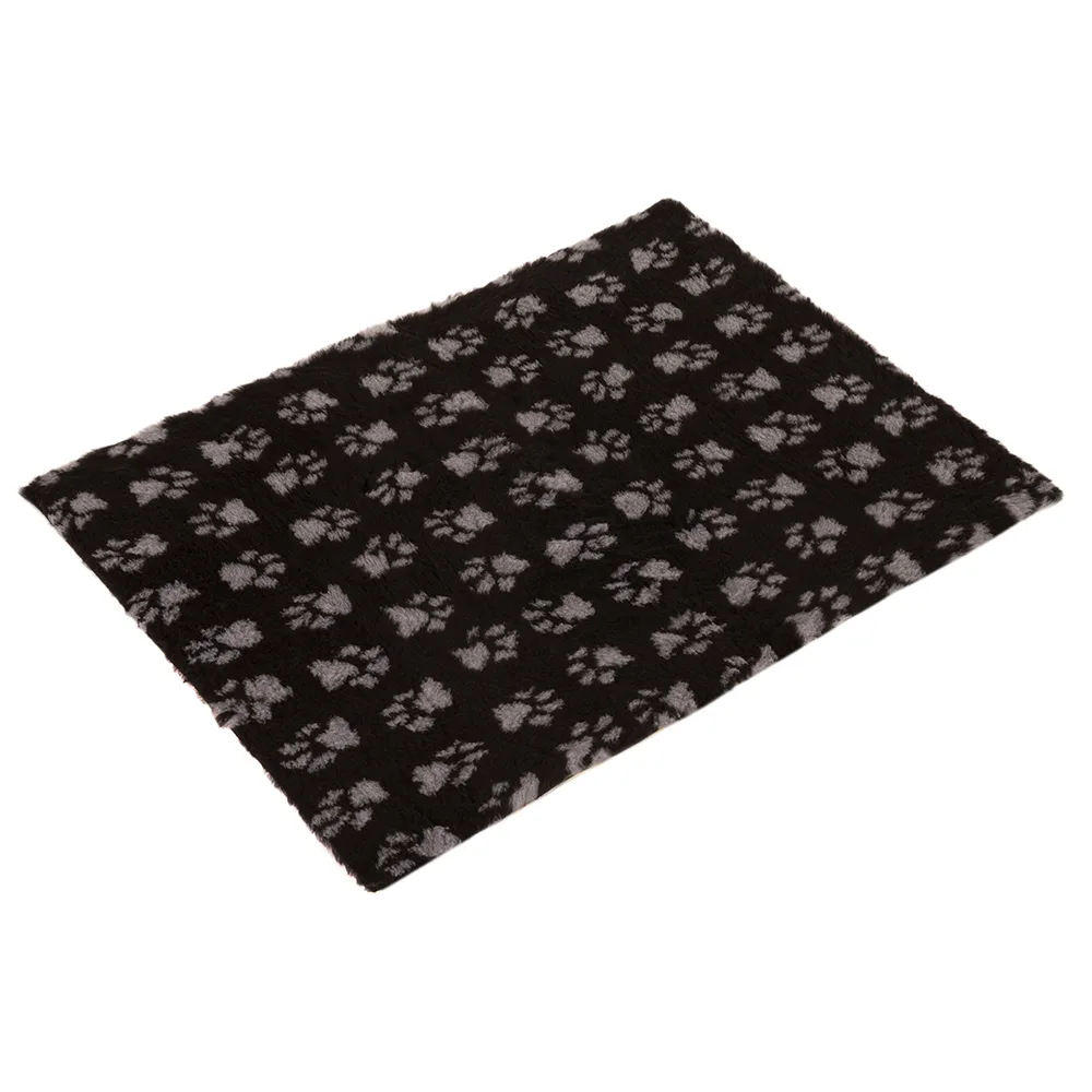 L: L 100 x B 75 cm - Vetbed® Isobed SL-Hondendeken Paw, Zwart/ Grijs van Vetbed – productfoto