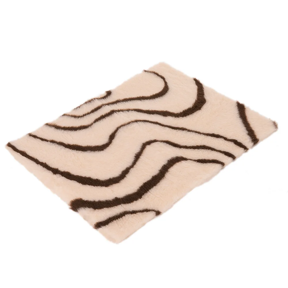 M: L 75 x B 50 cm - Vetbed® Isobed SL Hondendeken Wave Créme / Bruin van Vetbed – productfoto