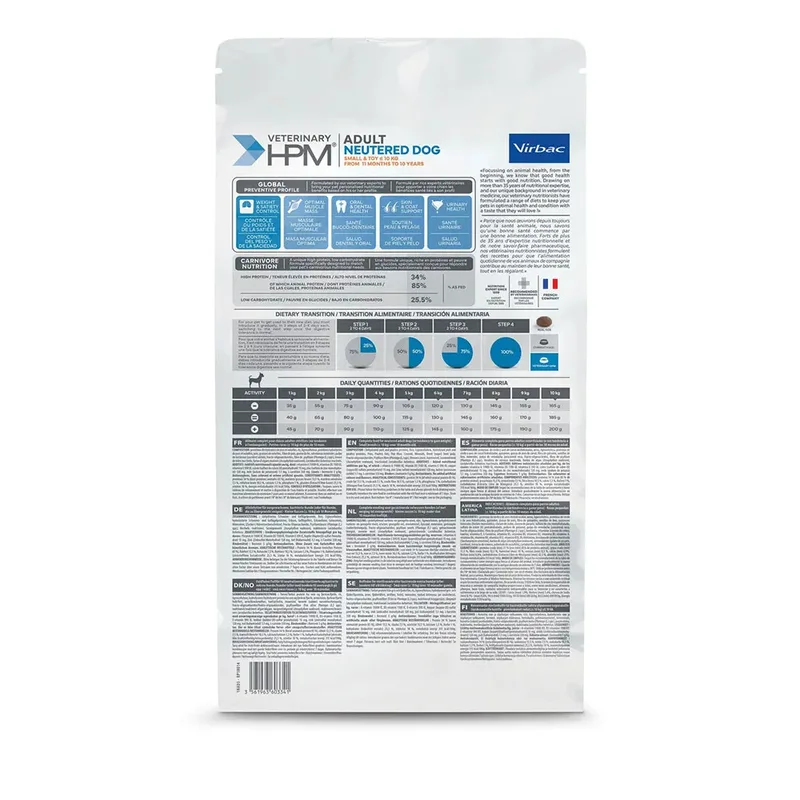 Hpm Adult Neutered Small & Toy Hondenvoer 3kg by Virbac – product photo 2 of 2
