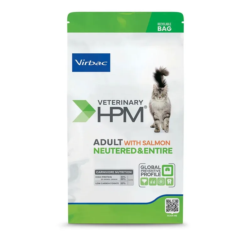 Hpm Adult Salmon Neutered & Entire Kattenvoer 7kg von Virbac – Produktfoto 1 von 2