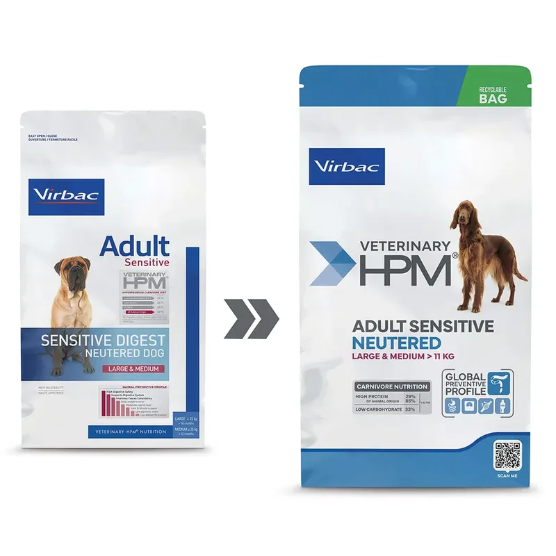 Hpm Adult Sensitive Neutered Large & Medium Hondenvoer 3kg by Virbac – product photo