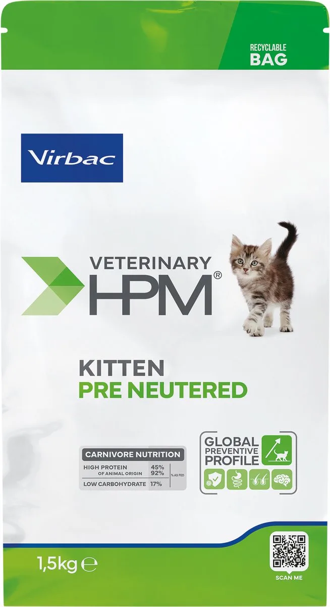 HPM Baby Pre Neutered Cat - 1.5kg från Virbac – produktbild