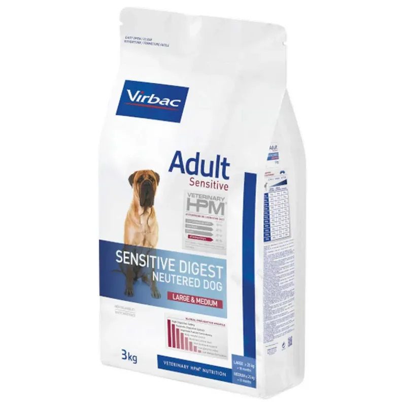 Hpm Sensitive Digest Neutered Hundefutter Für Große Und Mittelgroße Hunde 3kg von Virbac – Produktfoto 3 von 3