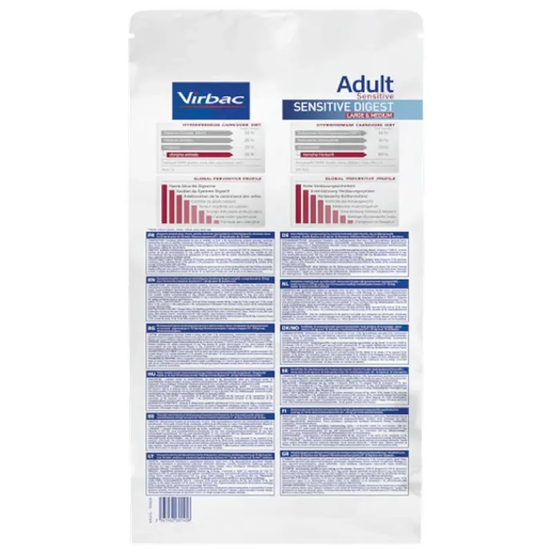Hpm Sensitive Digest Neutered Hundefutter Für Große Und Mittelgroße Hunde 3kg von Virbac – Produktfoto 2 von 3
