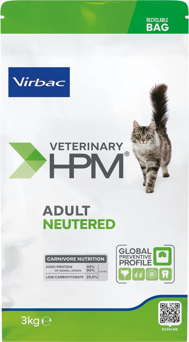 HPM Veterinary Adult Neutered Cat - Kattenvoer - 3 kg de Virbac – photo produit