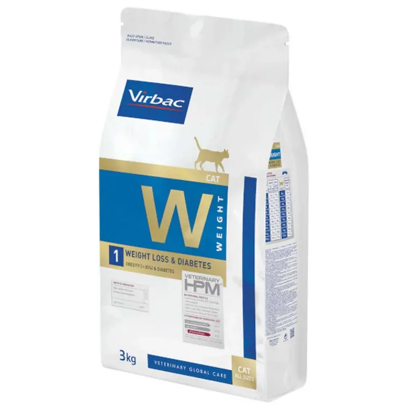Hpm Weight Loss Diabetes W1 Kattenvoer 3kg by Virbac – product photo 3 of 3