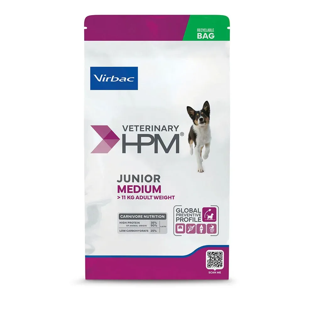 Nourriture Pour Chien Hpm Junior Medium 12kg van Virbac – productfoto