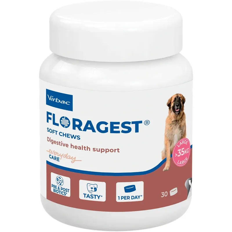 Floragest L >35kg 30 Cp Hundeergänzungsmittel von Virbac – Produktfoto