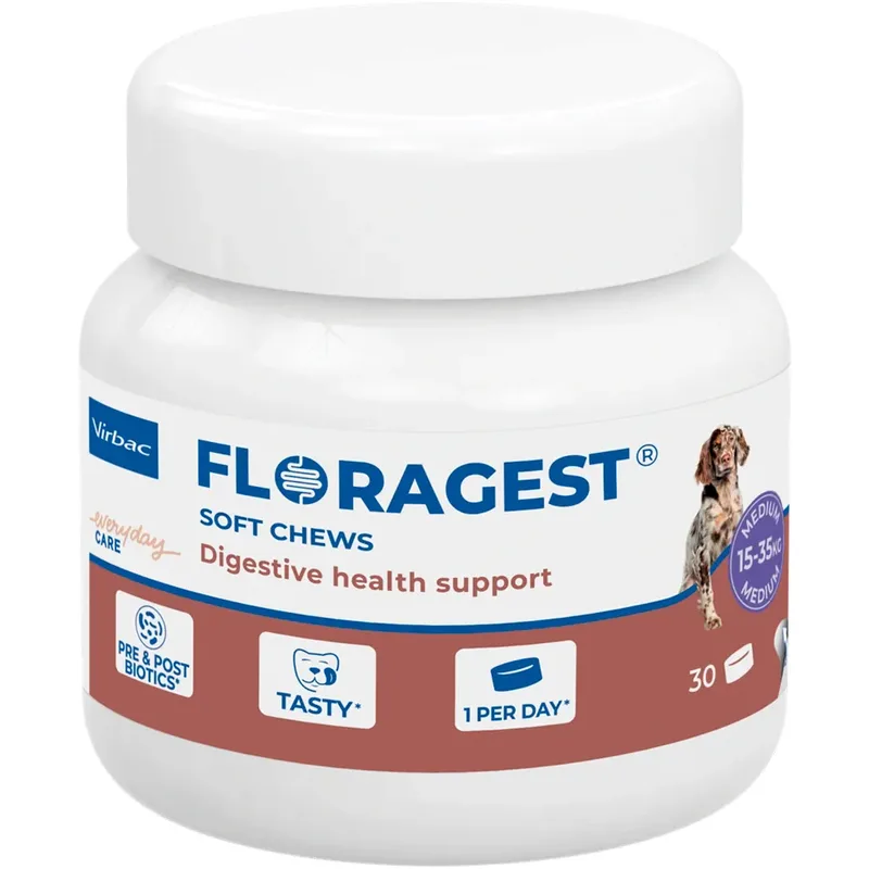 Supplément Pour Chien Floragest M 15-35kg 30 Cp by Virbac – product photo