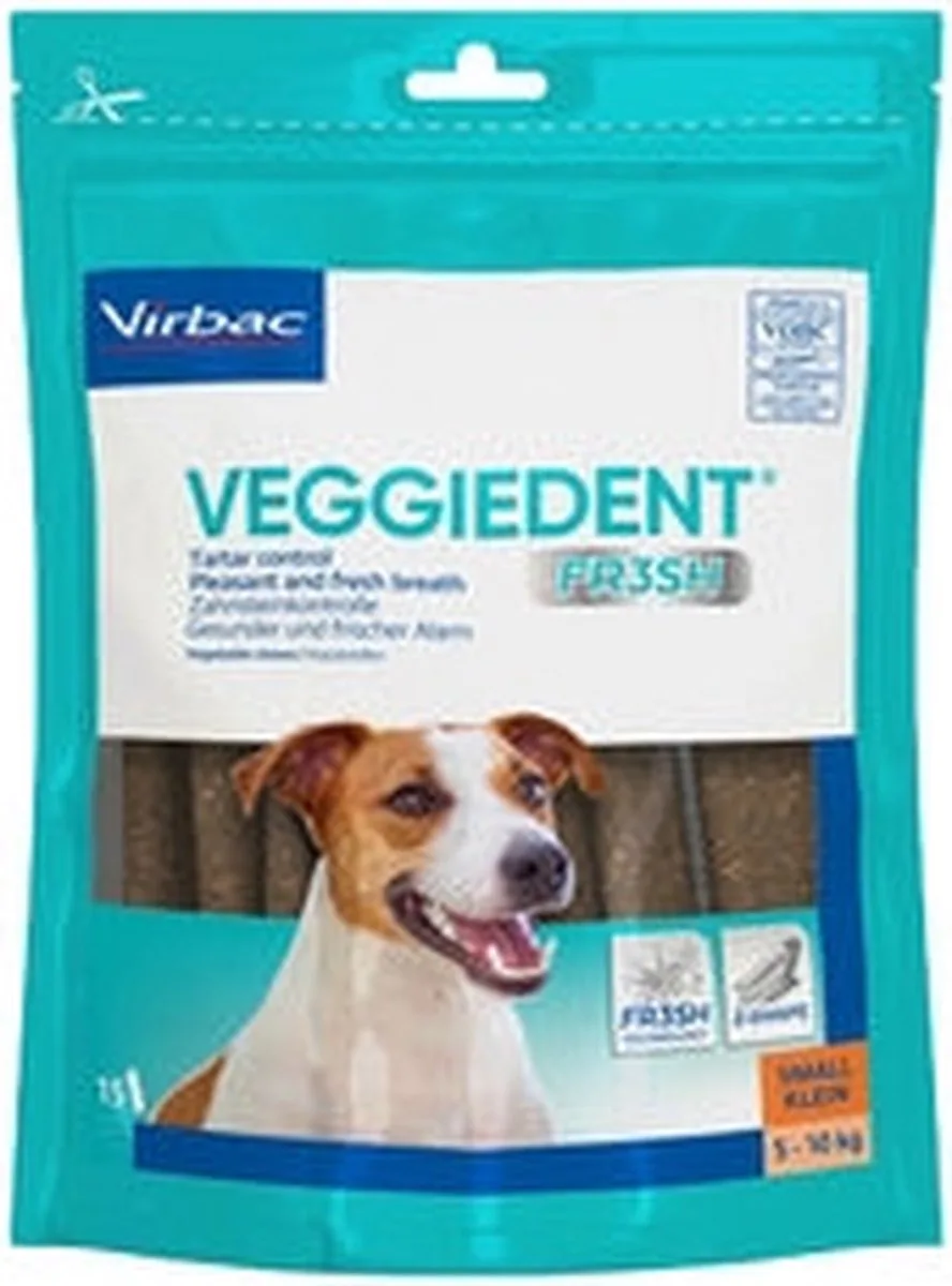 VeggieDent FR3SH Kauwstrips 5 tot 10 kg. - 15 stuks von Virbac – Produktfoto
