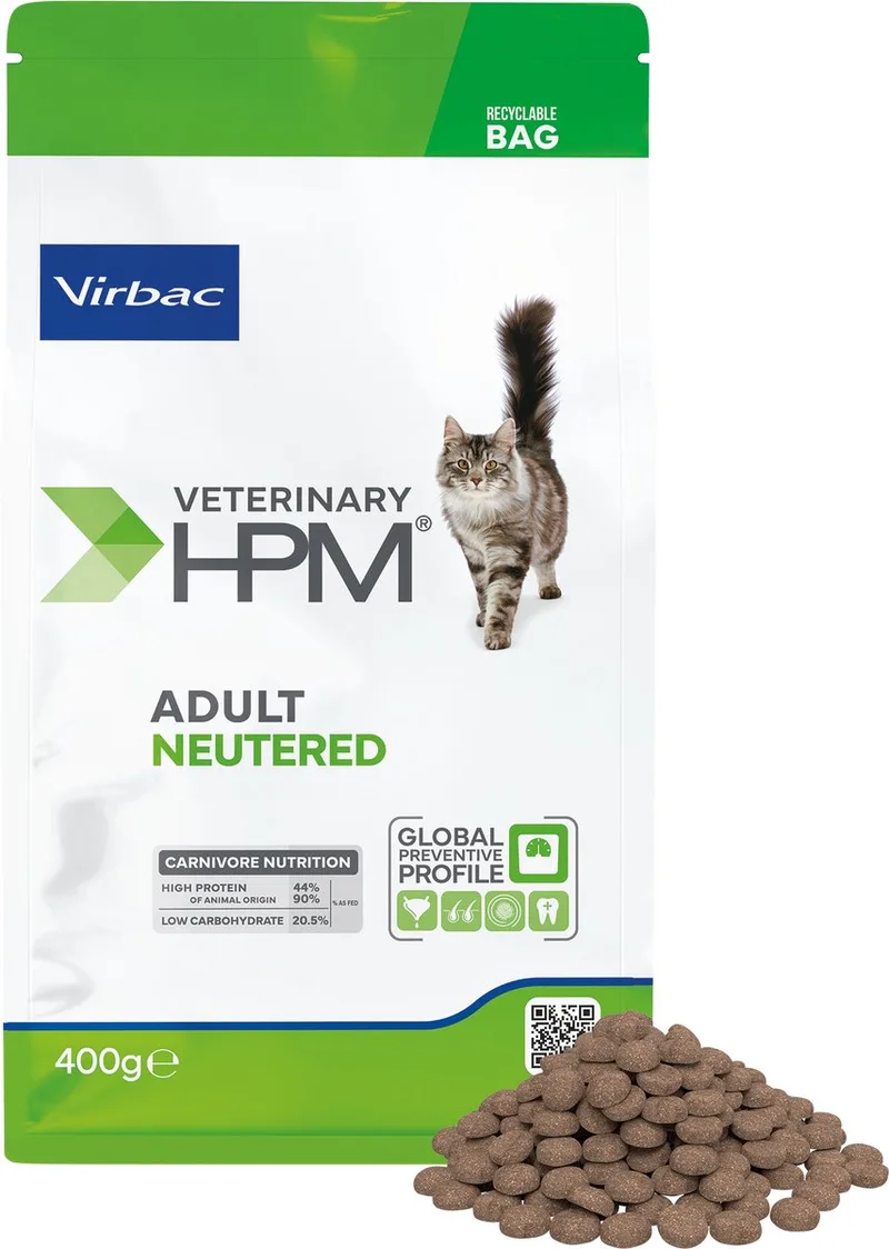 Veterinary HPM Adult Neutered Kattenvoer 400g fra Virbac – produktbillede