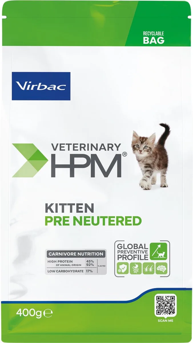 Veterinary HPM Kitten Pre Neutered Kattenvoer 400g by Virbac – product photo