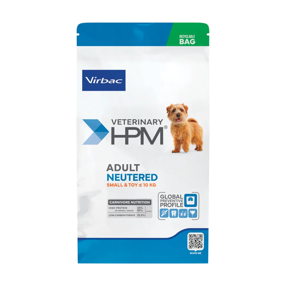 Veterinary HPM Volwassen hond Gecastreerd Small & Toy - 7 kg van Virbac – productfoto