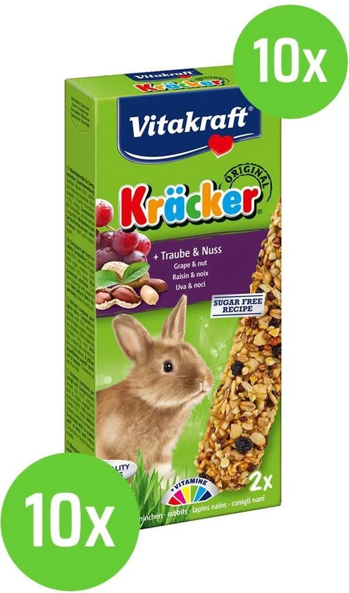 10 x Vitakraft Dwergkonijnkracker Druif / Noot de Vitakraft – photo produit
