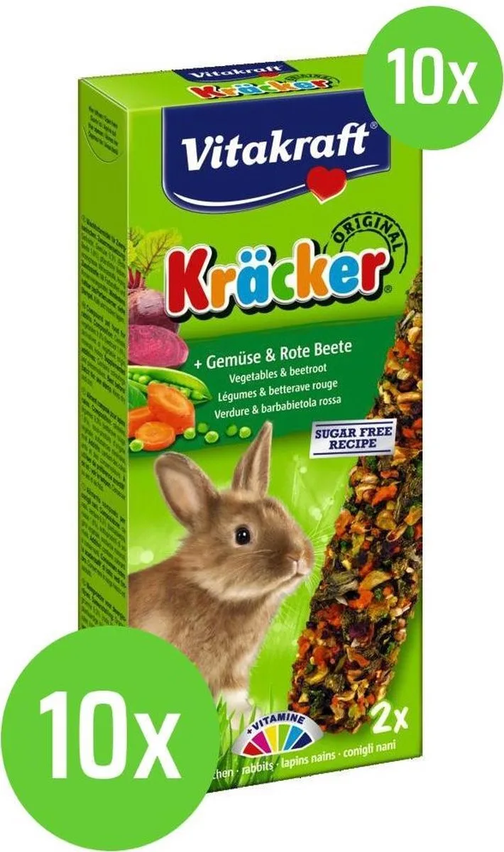 10 x Vitakraft Dwergkonijnkracker Groente / Rode Biet 2in1 från Vitakraft – produktbild