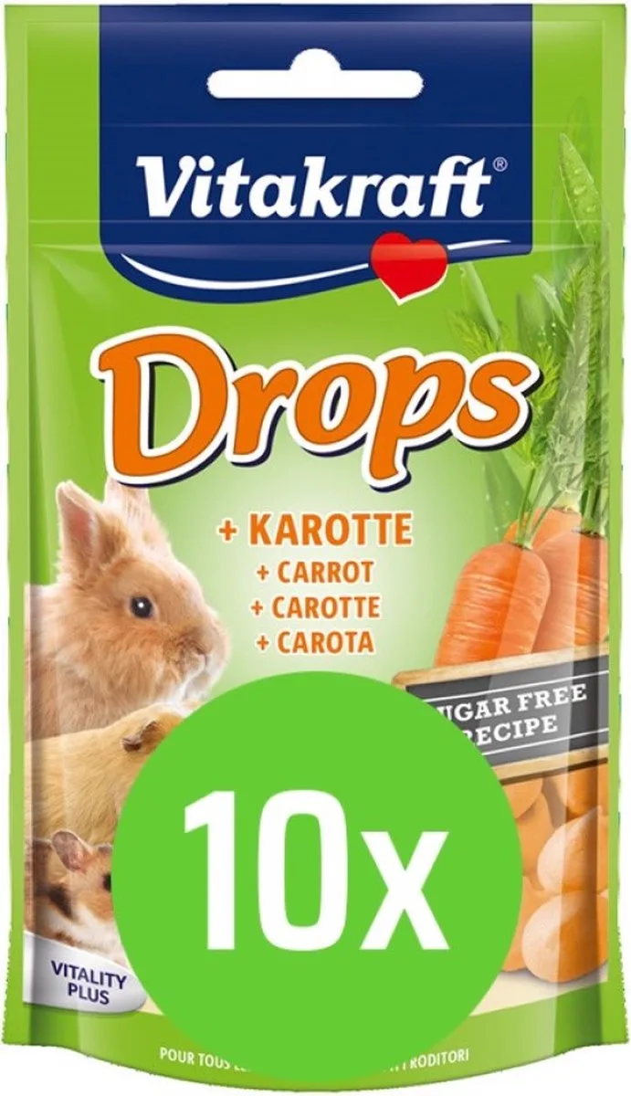 10x Vitakraft Drops Wortel 75 gram by Vitakraft – product photo