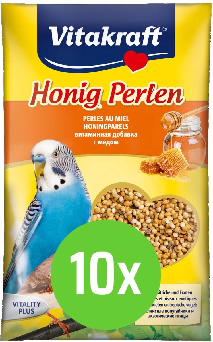 10x Vitakraft honingparels parkiet en exoot - zakje à 20 gram de Vitakraft – photo produit