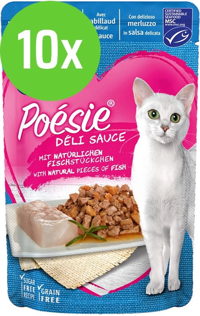 10x Vitakraft Poésie Déli Sauce kabeljauw 85 gram van Vitakraft – productfoto