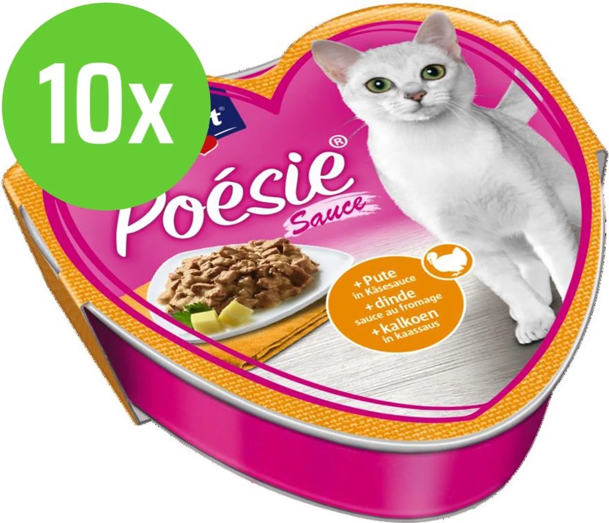 10x Vitakraft Poésie kalkoen & kaas sauce, 85 gram van Vitakraft – productfoto