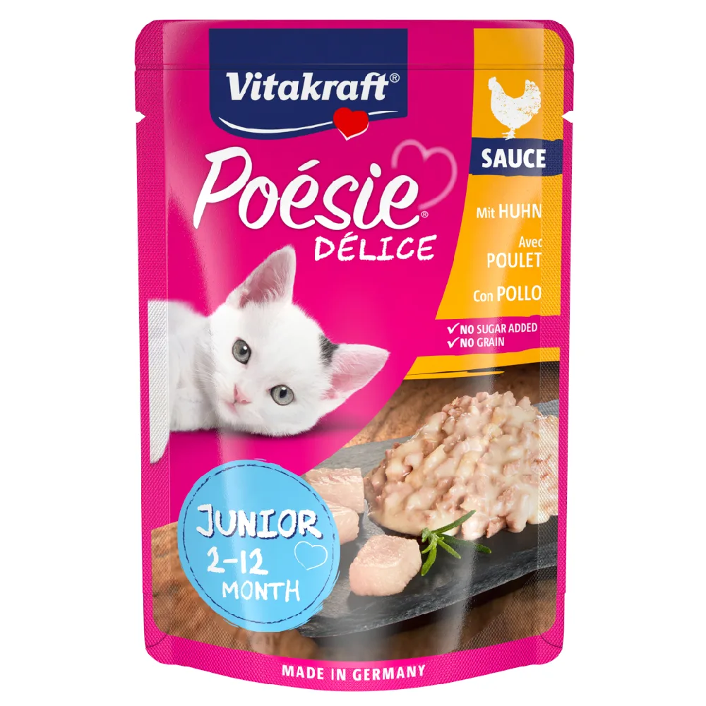 23x85g Vitakraft Poésie Délice Junior Kip natvoer voor katten de Vitakraft – photo produit