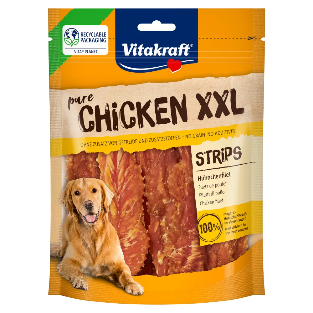 250g Vitakraft Pure Kip XXL Strips kipfilet hondensnacks van Vitakraft – productfoto