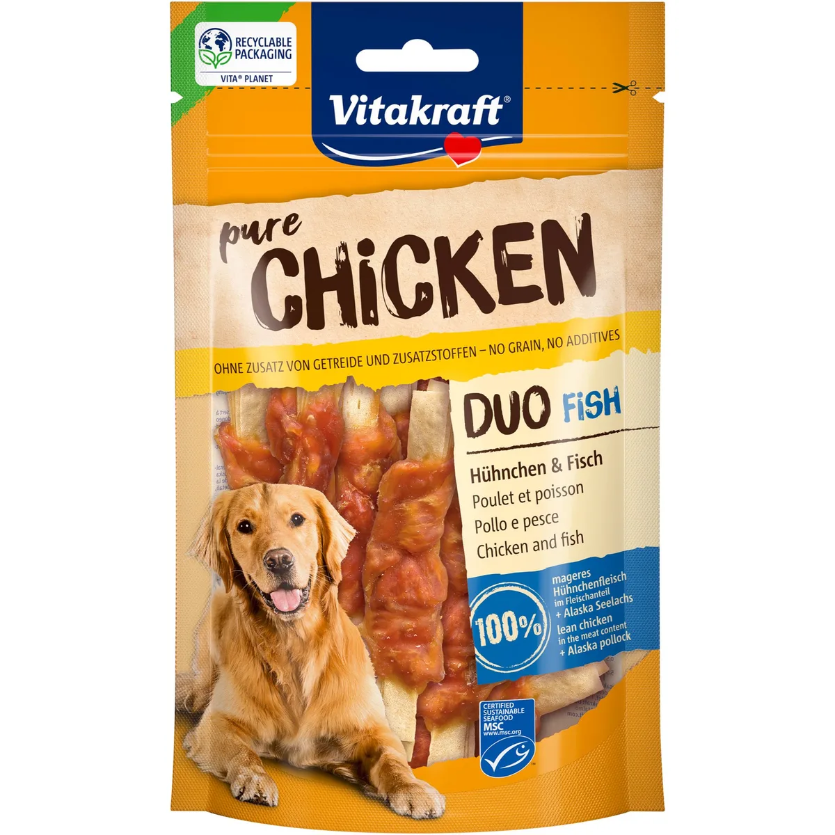 8x80g Vitakraft Duo Kip & Vis Hondensnack van Vitakraft – productfoto