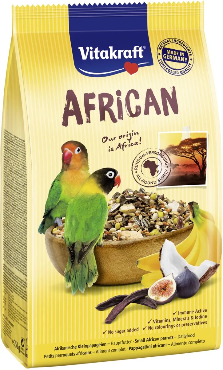 African Agapornidenvoer 750 g von Vitakraft – Produktfoto