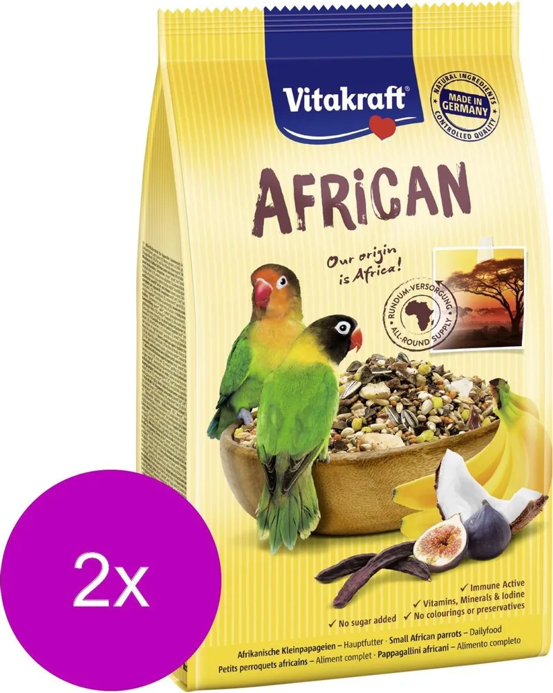 African Agapornidenvoer - Vogelvoer - 2 x 750 g by Vitakraft – product photo