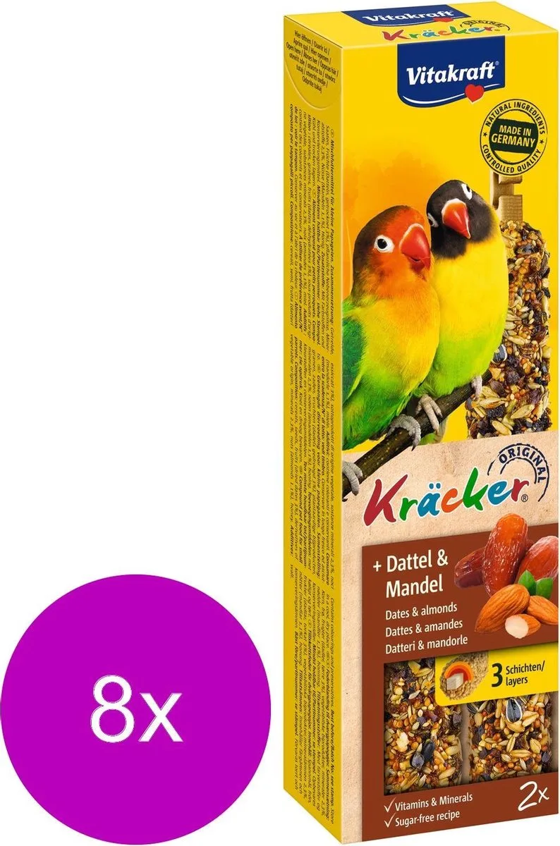 Agaporniskracker Fruit - 8 stuks van Vitakraft – productfoto