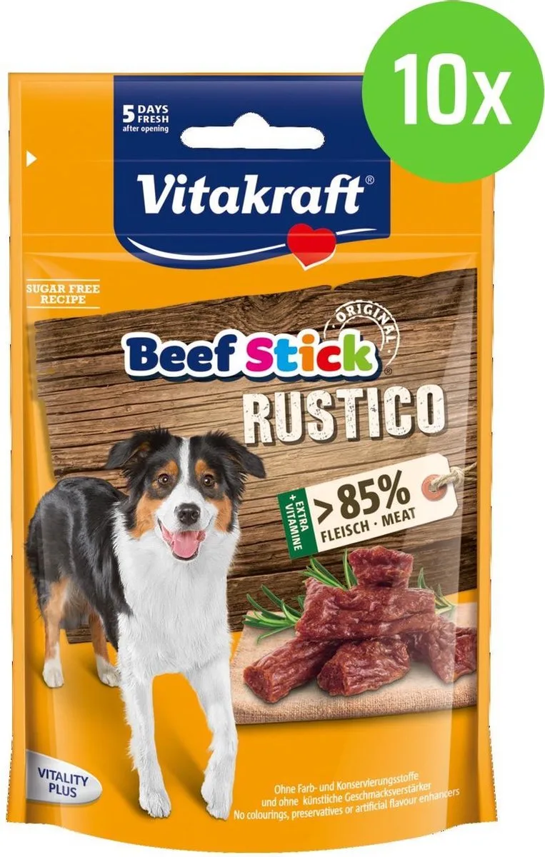 Beef Stick Rustico - hondensnack - 10 verpakkingen de Vitakraft – photo produit