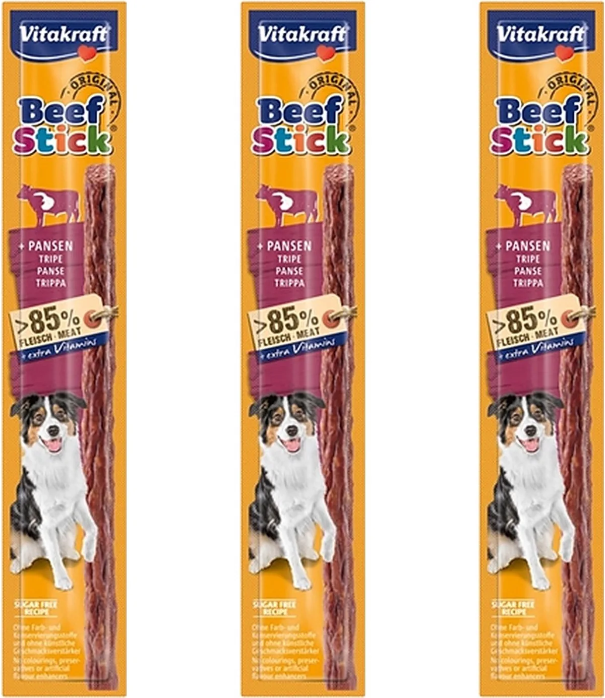 Beefstick Hond - Pens Tussendoortje 12g - 3 stuks - Multipack de Vitakraft – photo produit