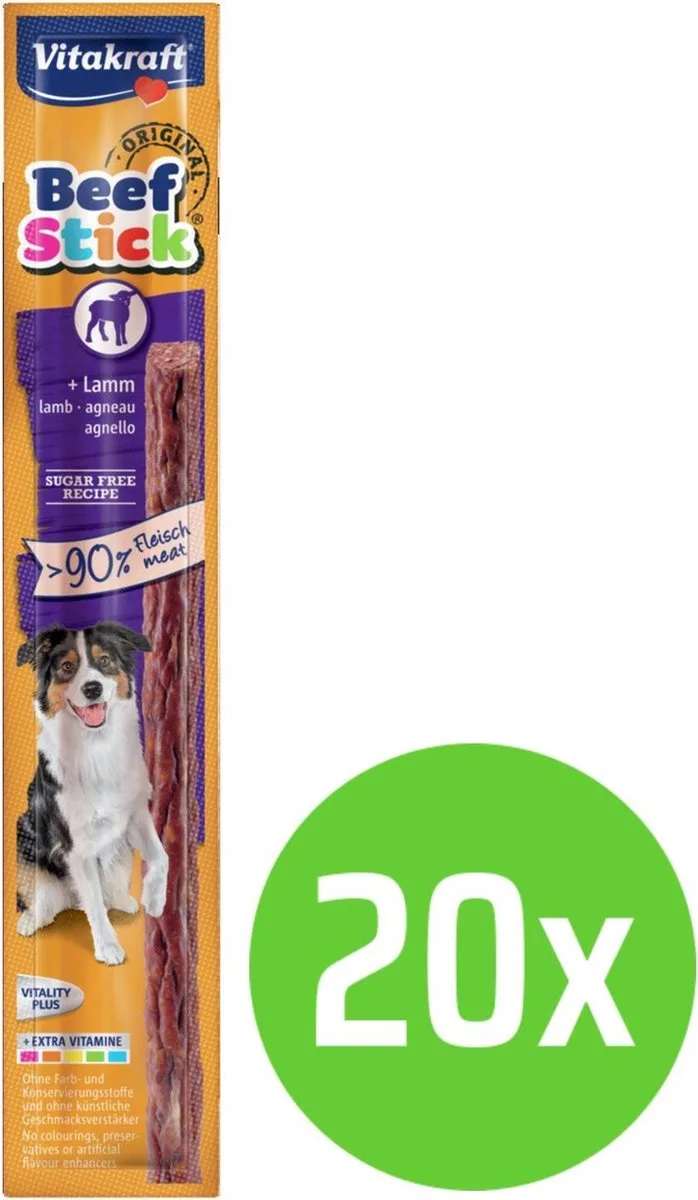 Beefstick - Lam - hondensnack - 20 verpakkingen de Vitakraft – photo produit